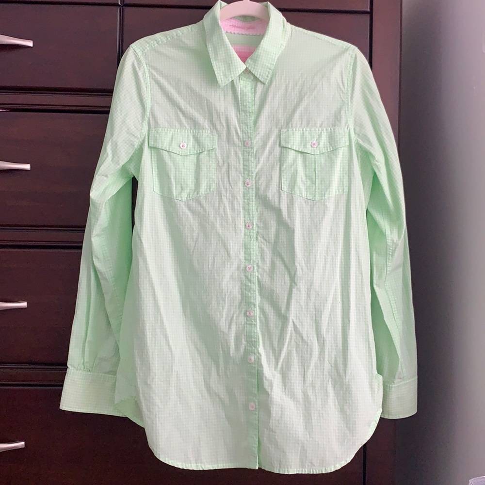 Lilly Pulitzer Gingham Button Down Top - image 1